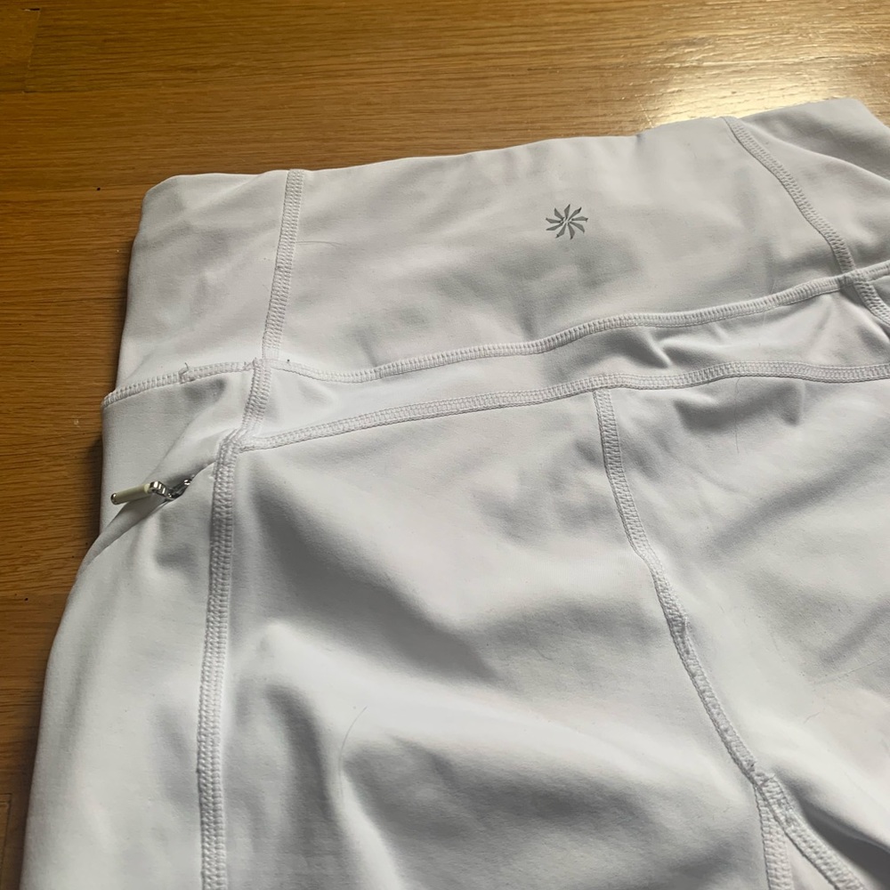 white athleta leggings